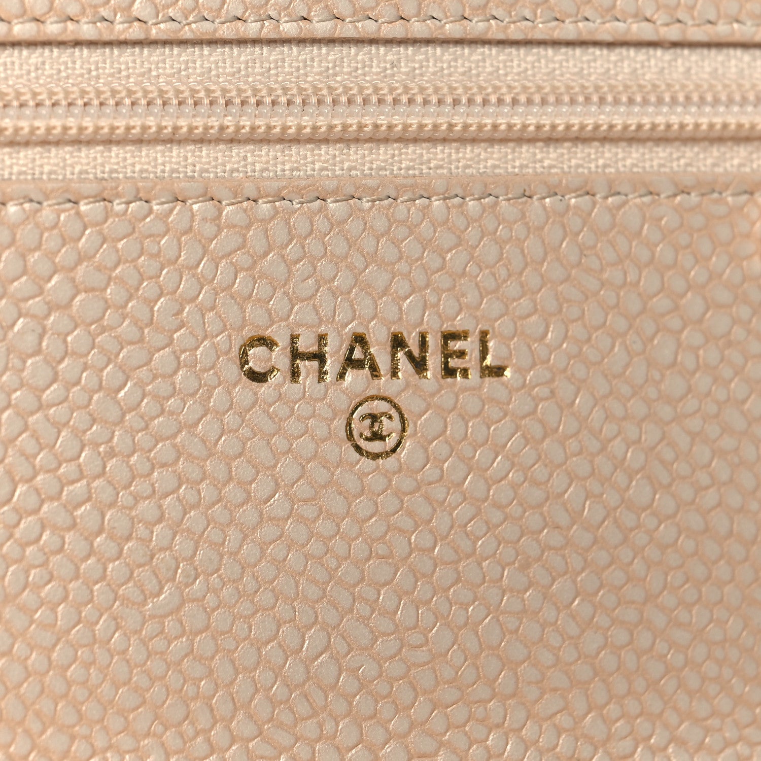 Chanel Pearly Caviar Quilted Wallet On Chain WOC Beige 6 of 13
