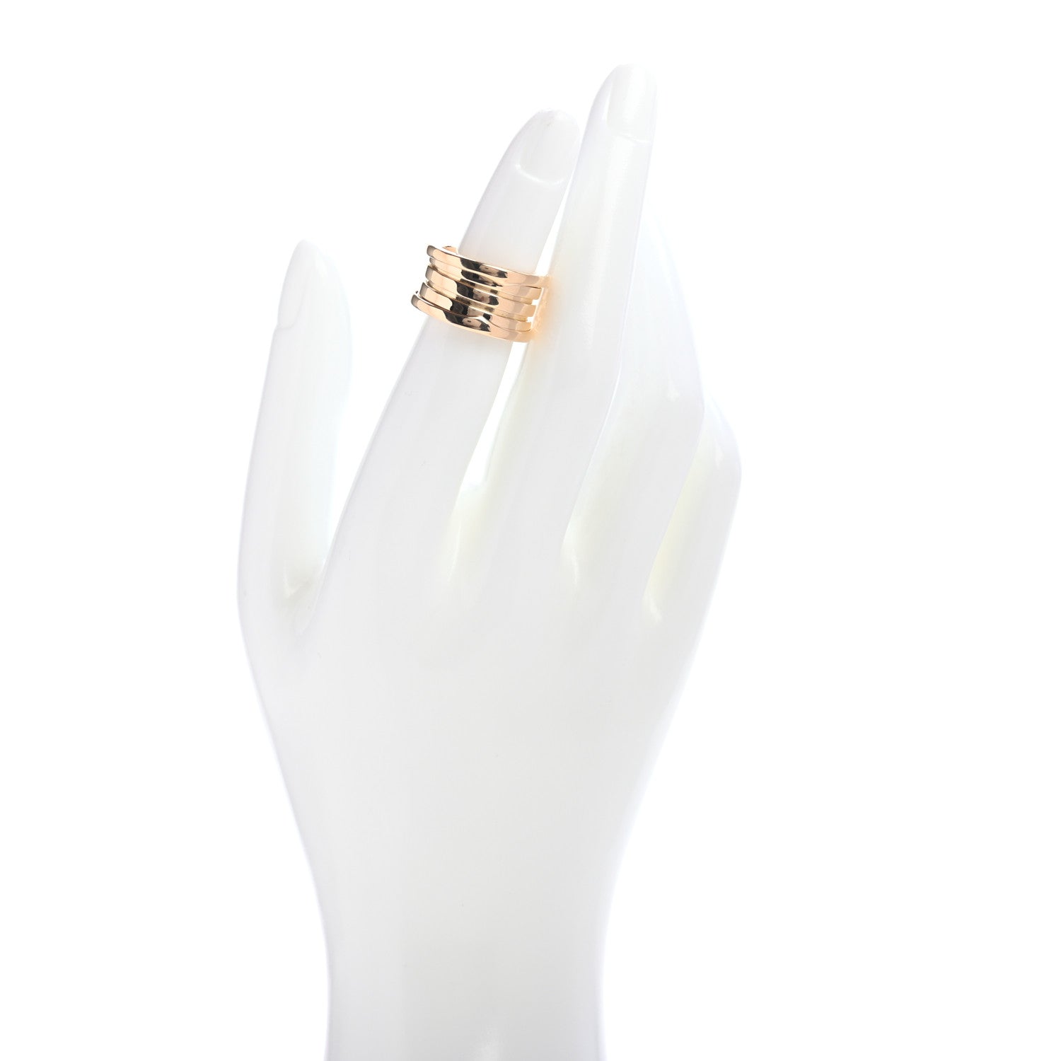 Bulgari 18K Yellow Gold B.Zero1 Four-Band Ring 50 5.25 2 of 5