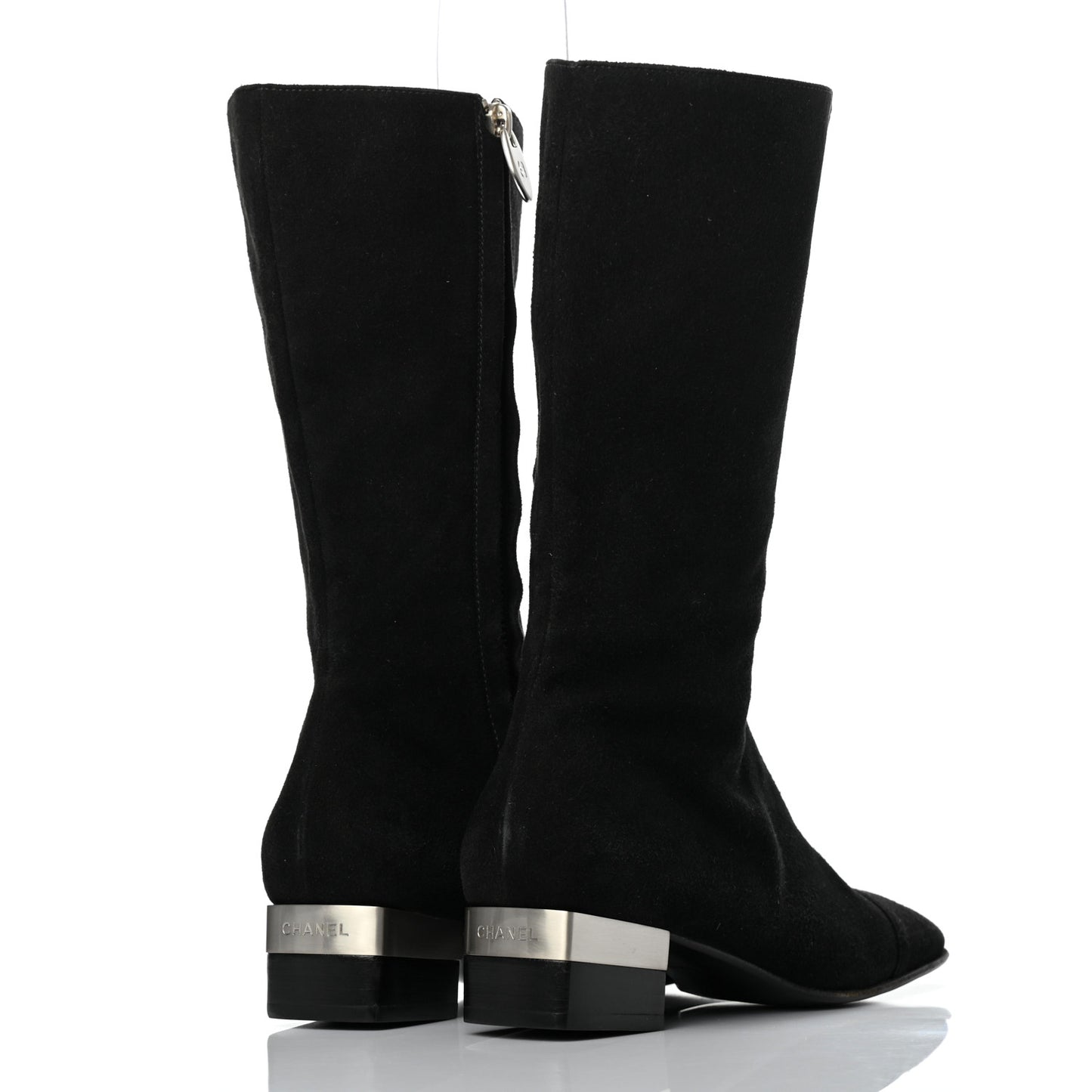 Suede CC Cap Toe Boots 35.5 Black