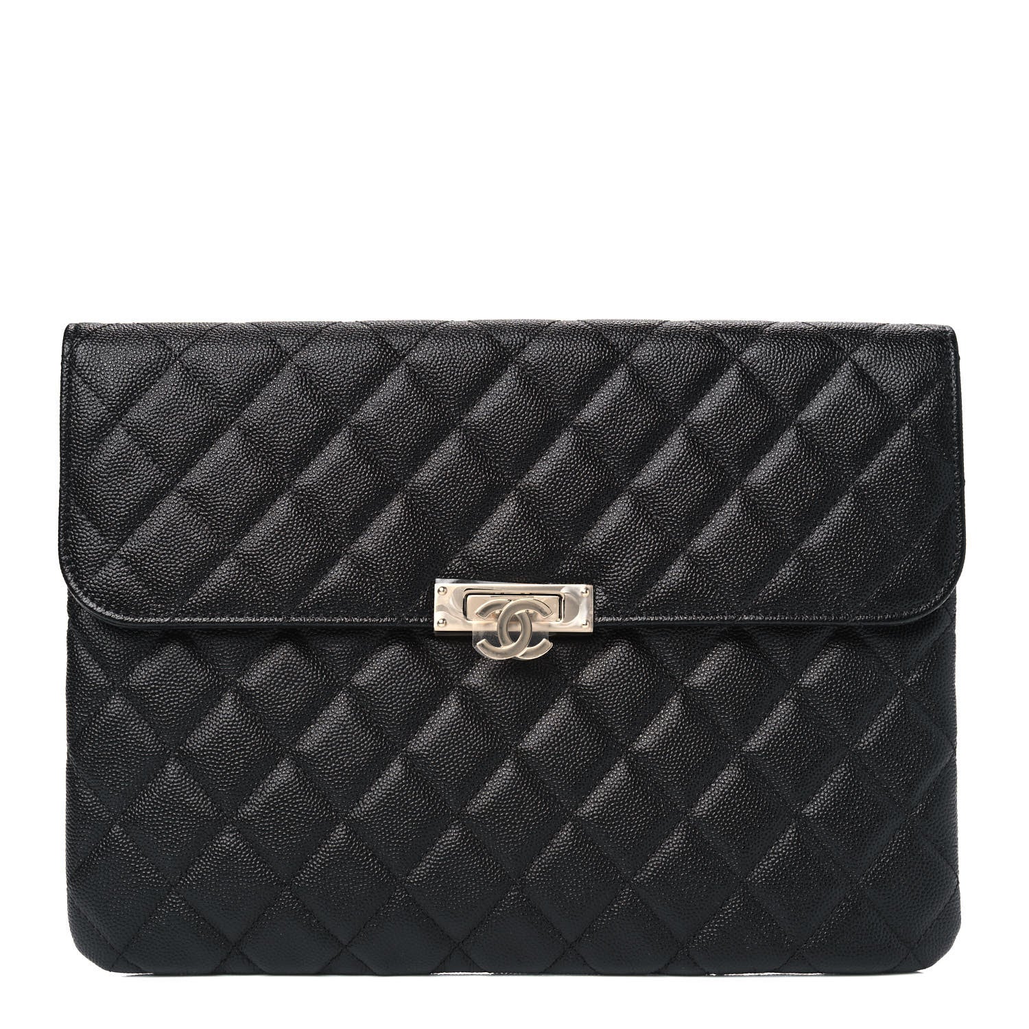 Chanel Caviar Quilted Medium Golden Class Pouch Black 1 of 5