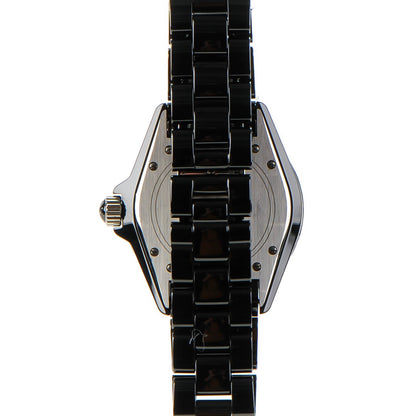 Chanel Stainless Steel Ceramic Diamond Pave Bezel 33mm J12 Quartz Watch Black 3 of 5