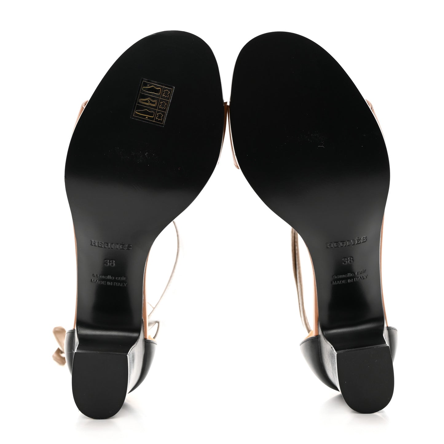 Box Calfskin Metallic Calfskin Manege Sandals 38 Muticolor Naturel