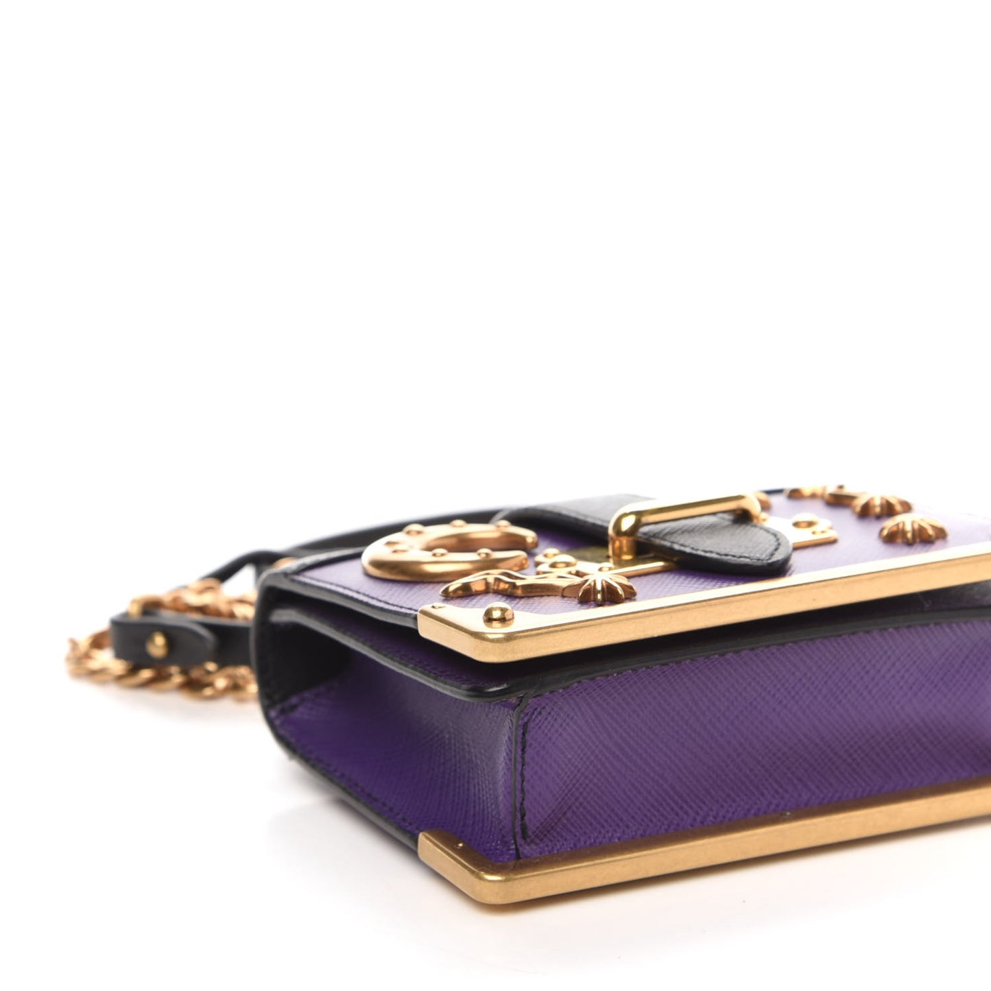 Saffiano Astrology Mini Cahier Bag Viola Black