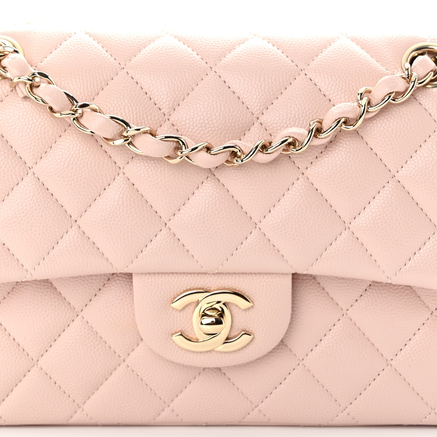 Chanel Caviar Quilted Small Double Flap Light Pink 8 of 10
