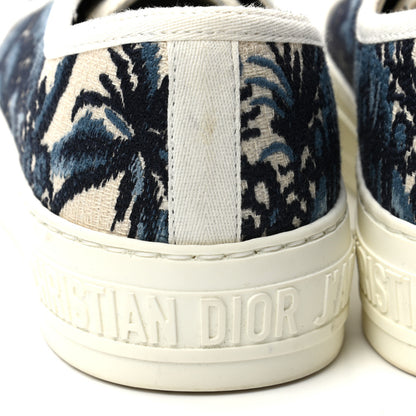 Christian Dior Canvas Palms Embroidered Womens Walk'N'Dior Low Top Sneakers 35.5 Indigo Blue 8 of 9