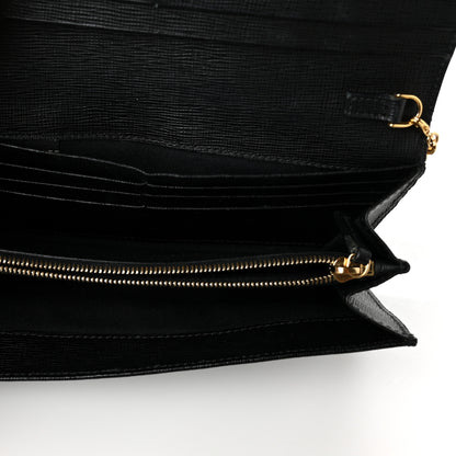 Fendi Vitello Elite Studded Monster Continental Wallet on Chain Black 4 of 7
