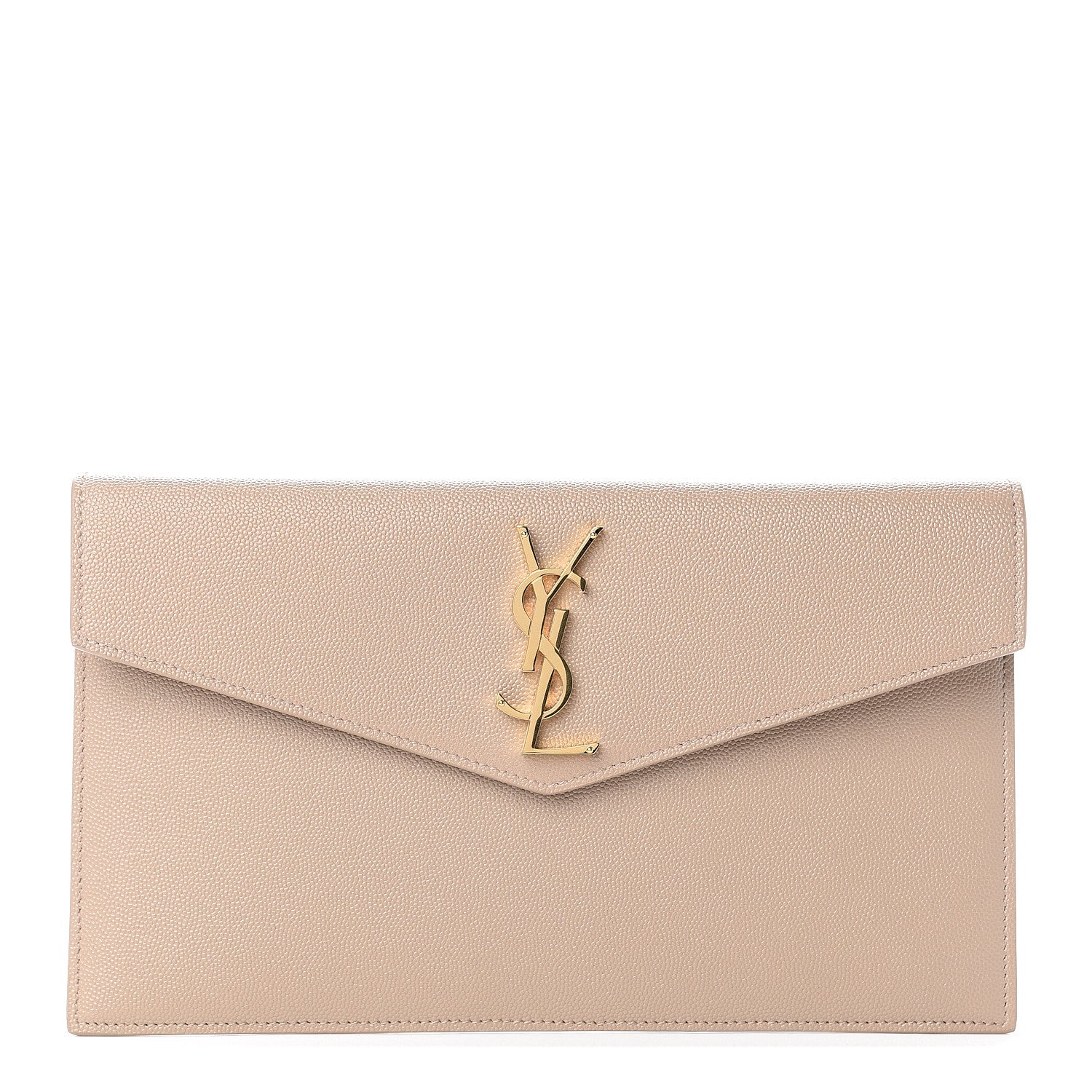 Saint Laurent Grain De Poudre Uptown Pouch Dark Beige 1 of 6
