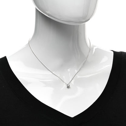 Roberto Coin 18K White Gold Diamond .50ct Cento Solitaire Pendant Necklace 2 of 4