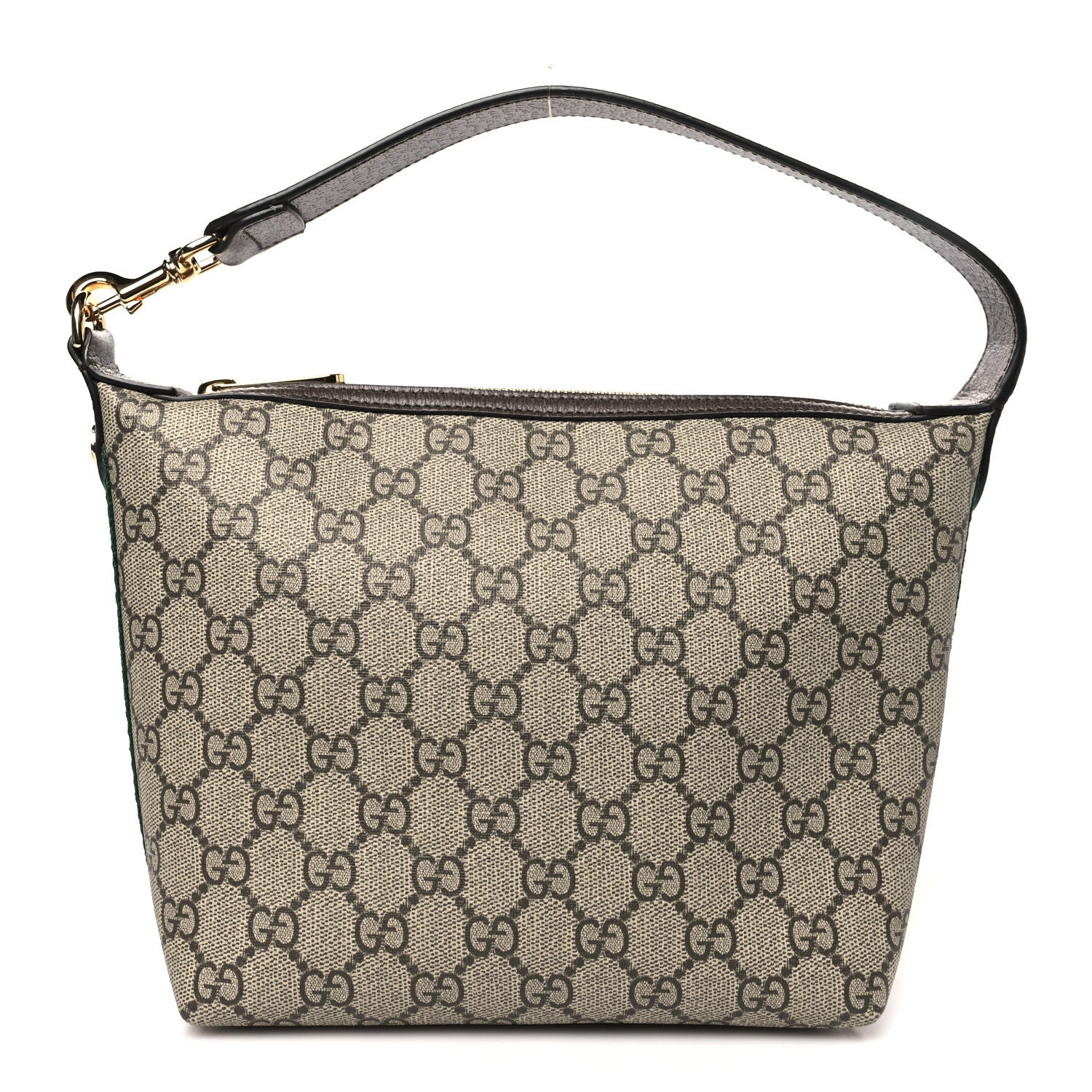 Gucci GG Supreme Monogram Textured Calfskin Web Super Mini Ophidia Shoulder Bag Beige Ebony New Acero 1 of 10