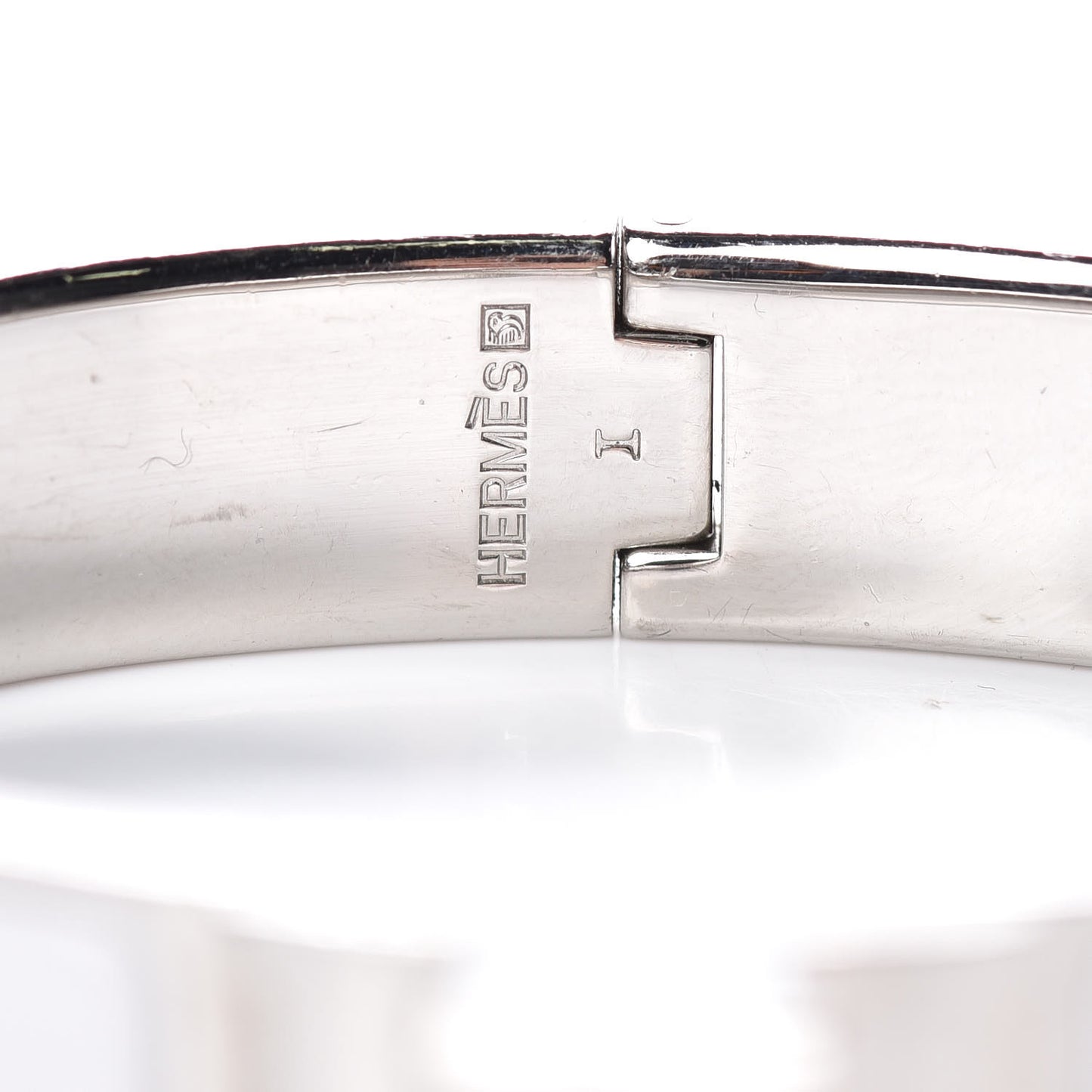Enamel Narrow Clic Clac H Bracelet PM White