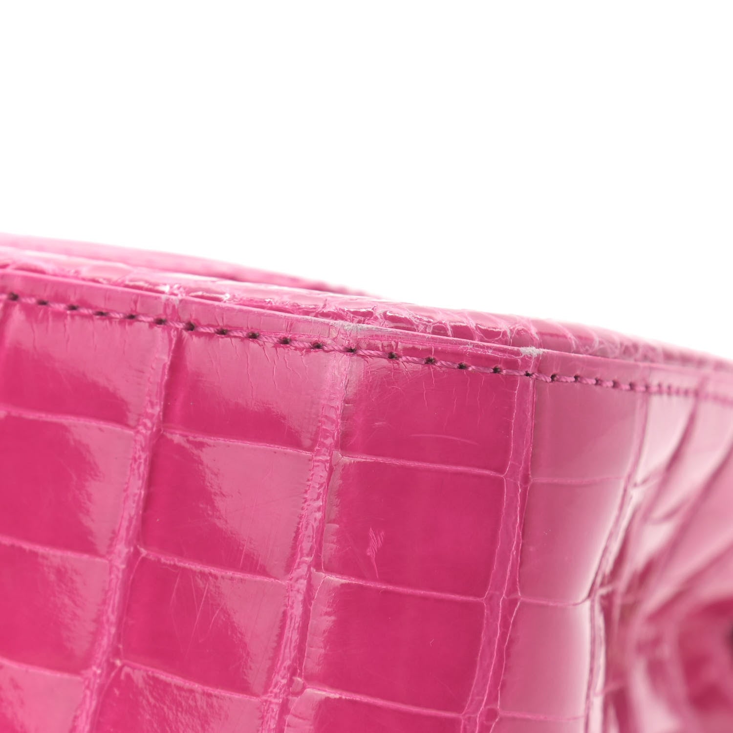 Chanel Shiny Alligator Mini Flap Pink 11 of 13