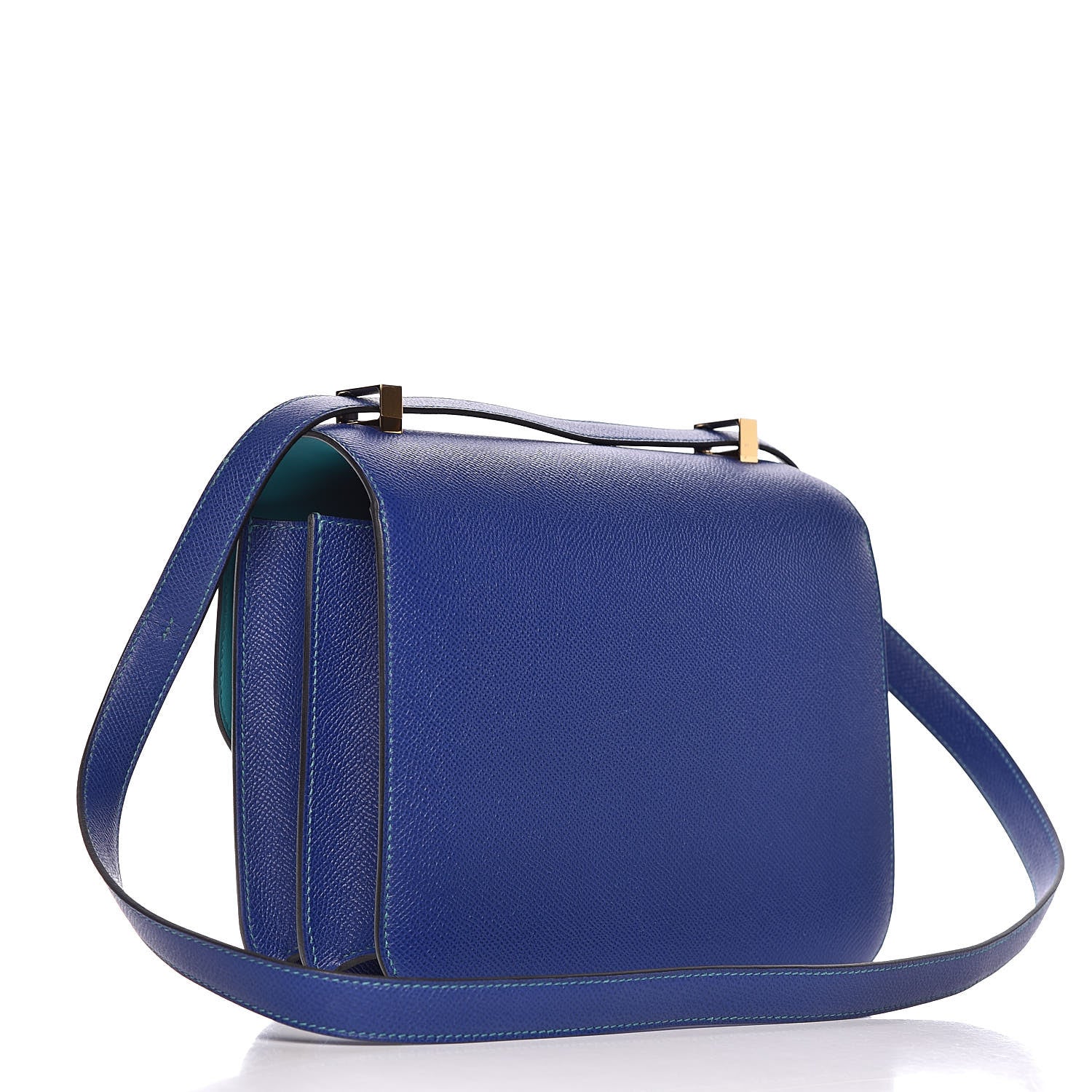 Hermes Epsom Horseshoe Constance 24 Bleu Electric Bleu Paon 3 of 25