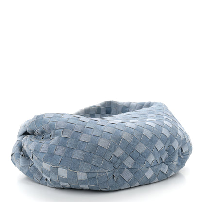 Bottega Veneta Nappa Denim Effect Intrecciato Teen Jodie Hobo Denim 4 of 9