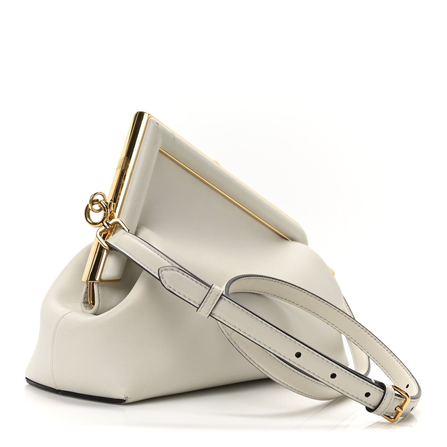 Shiny Nappa Midi Fendi First Ghiaia