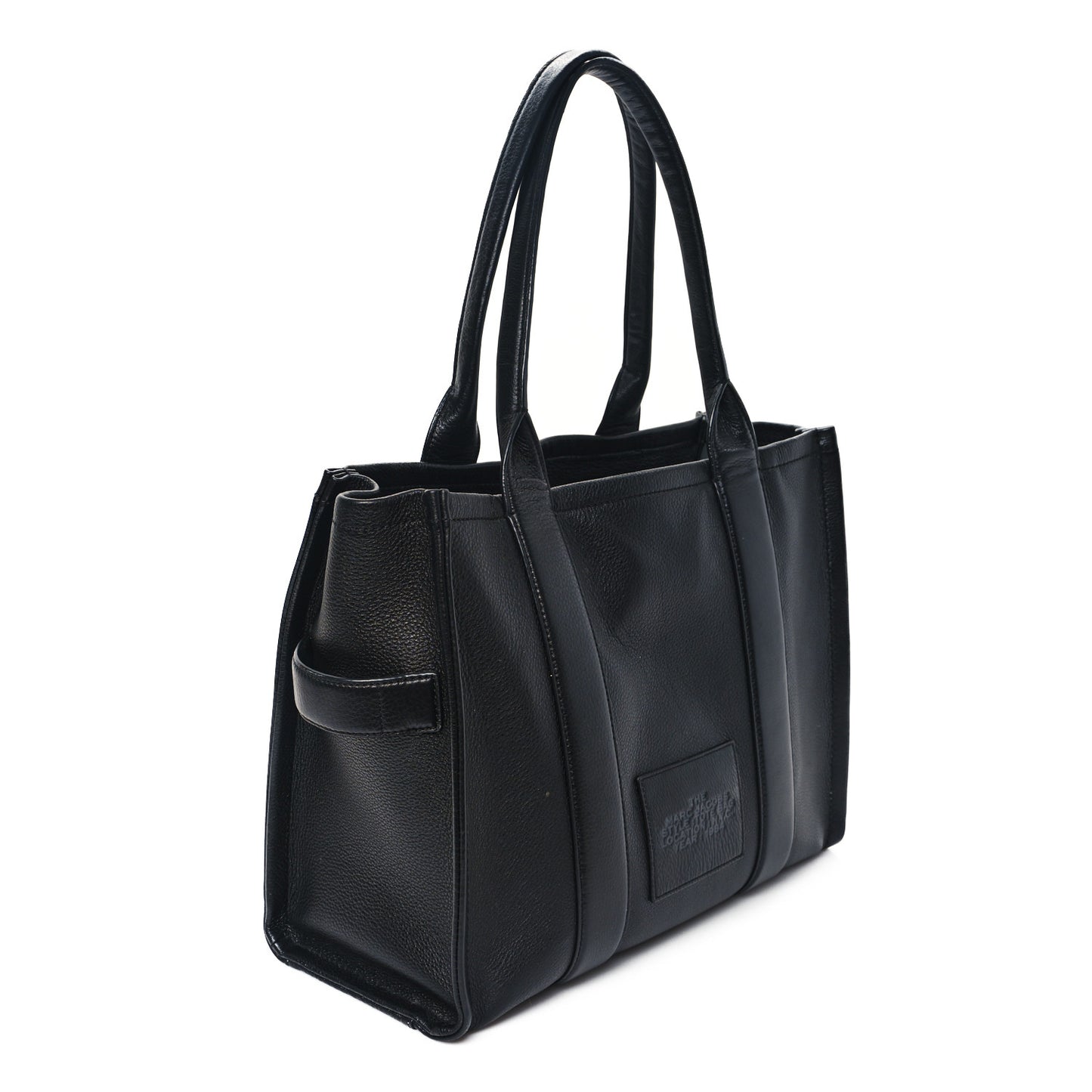 Grained Calfskin Large The Tote Bag Black