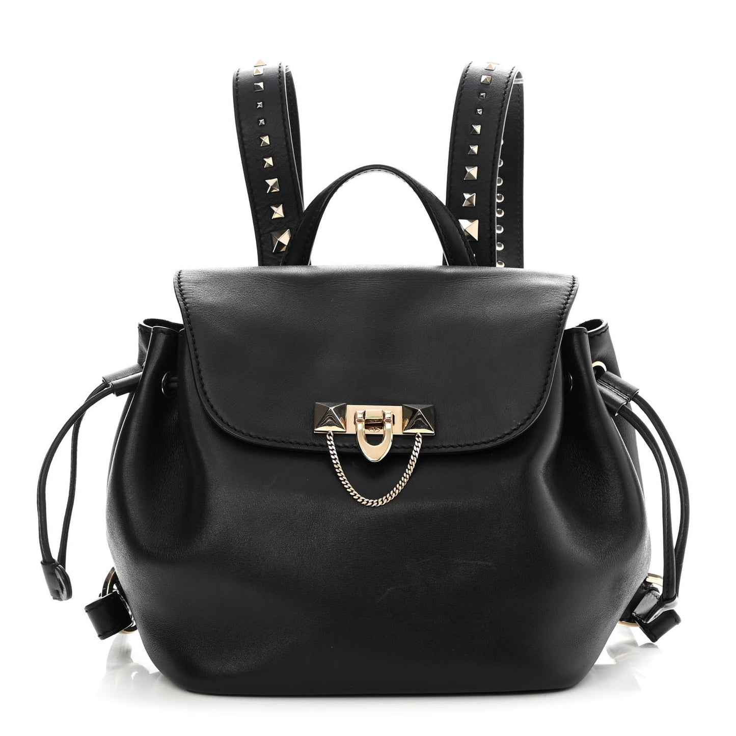 Vitello Rockstud Demilune Backpack Black