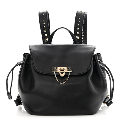 Valentino Garavani Vitello Rockstud Demilune Backpack Black 1 of 9