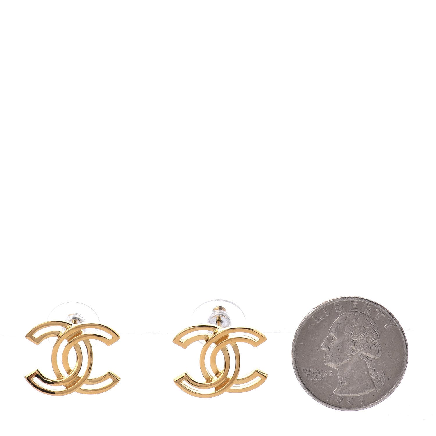 Chanel Metal Obazine CC Earrings Gold 2 of 5