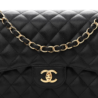 Chanel Caviar Quilted Jumbo Double Flap Black 8 of 11