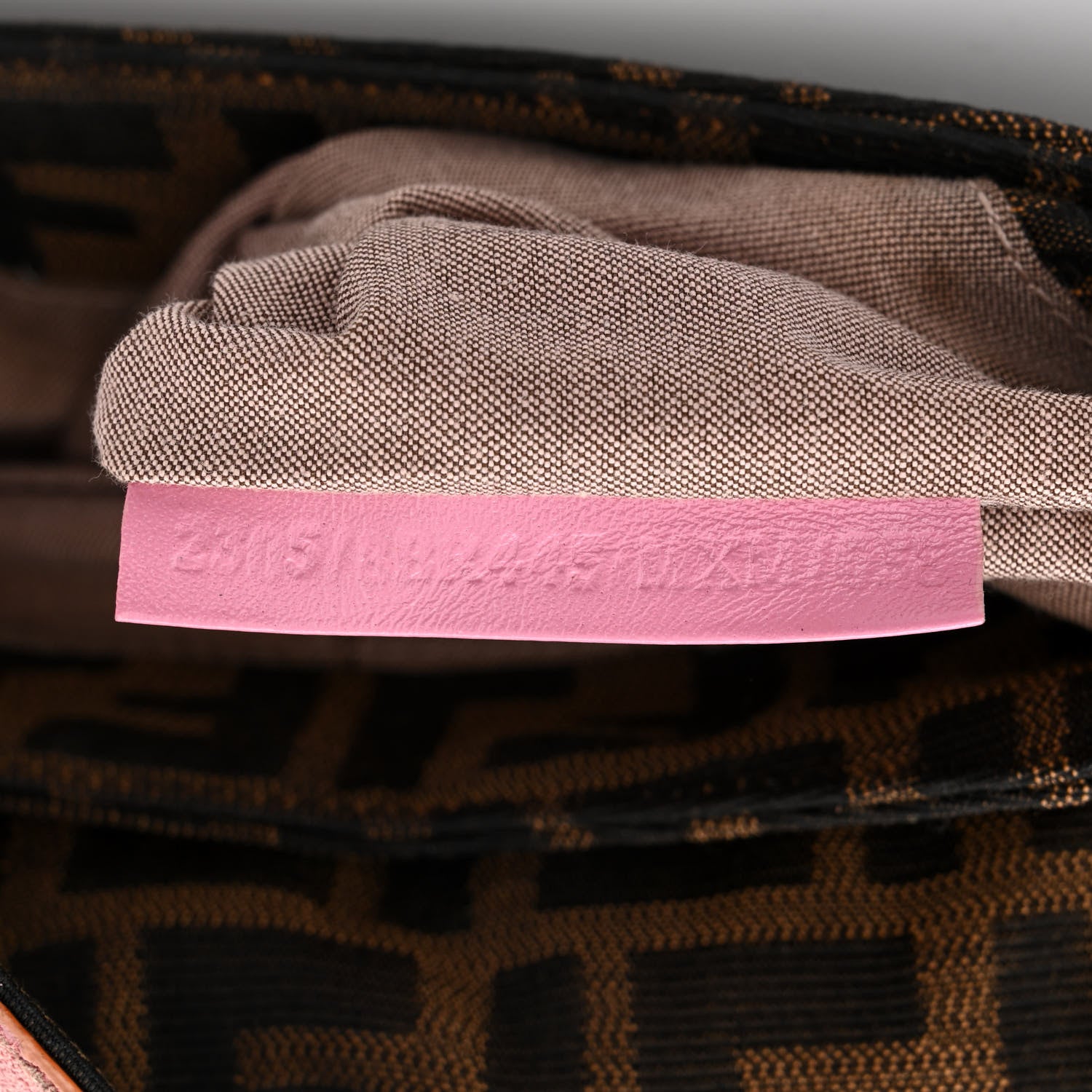 Fendi Zucca Cuoio Lucido Small Chef Shoulder Bag Tobacco Pink 7 of 10