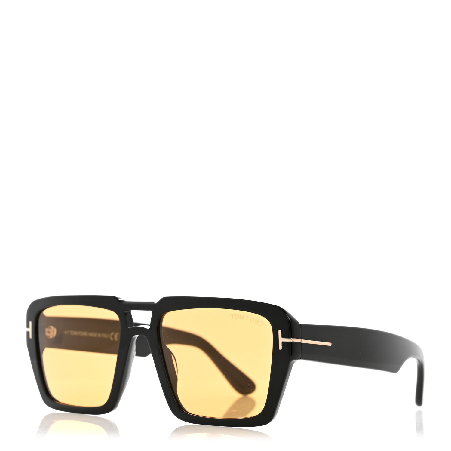 Tom Ford Acetate Redford Sunglasses TF1153 Shiny Black Brown 1 of 9