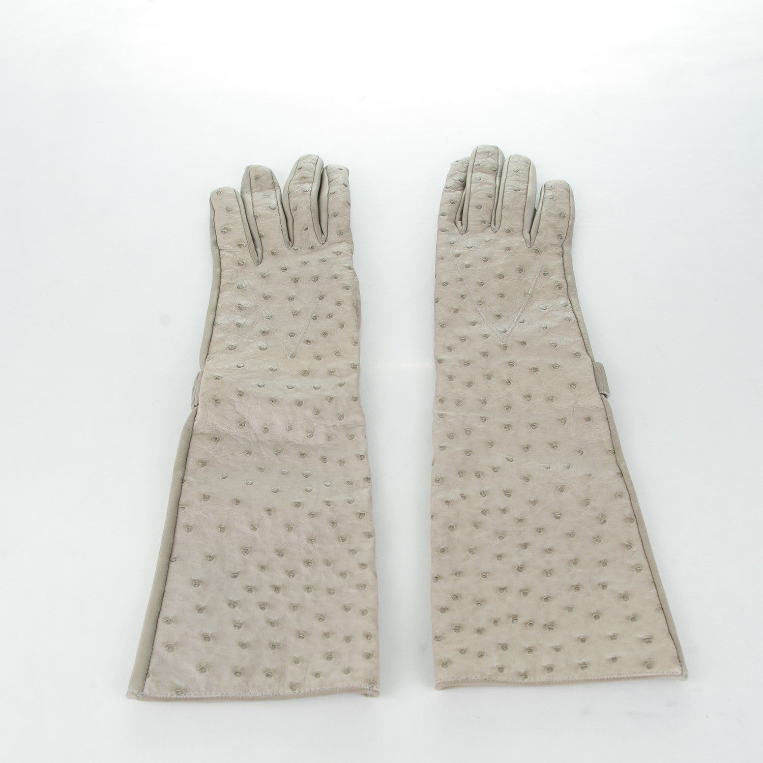 Louis Vuitton Ostrich Lambskin Gloves L Gris 3 of 6
