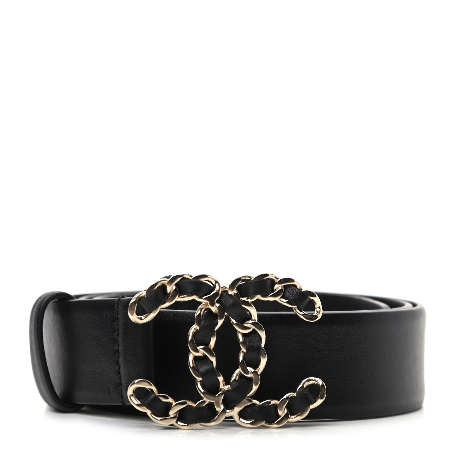 Chanel Lambskin CC Chain Belt 80 32 Black 1 of 7