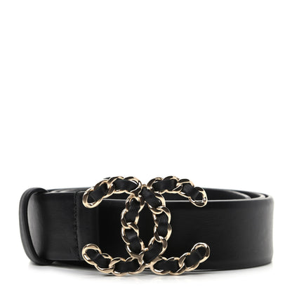 Chanel Lambskin CC Chain Belt 80 32 Black 1 of 7