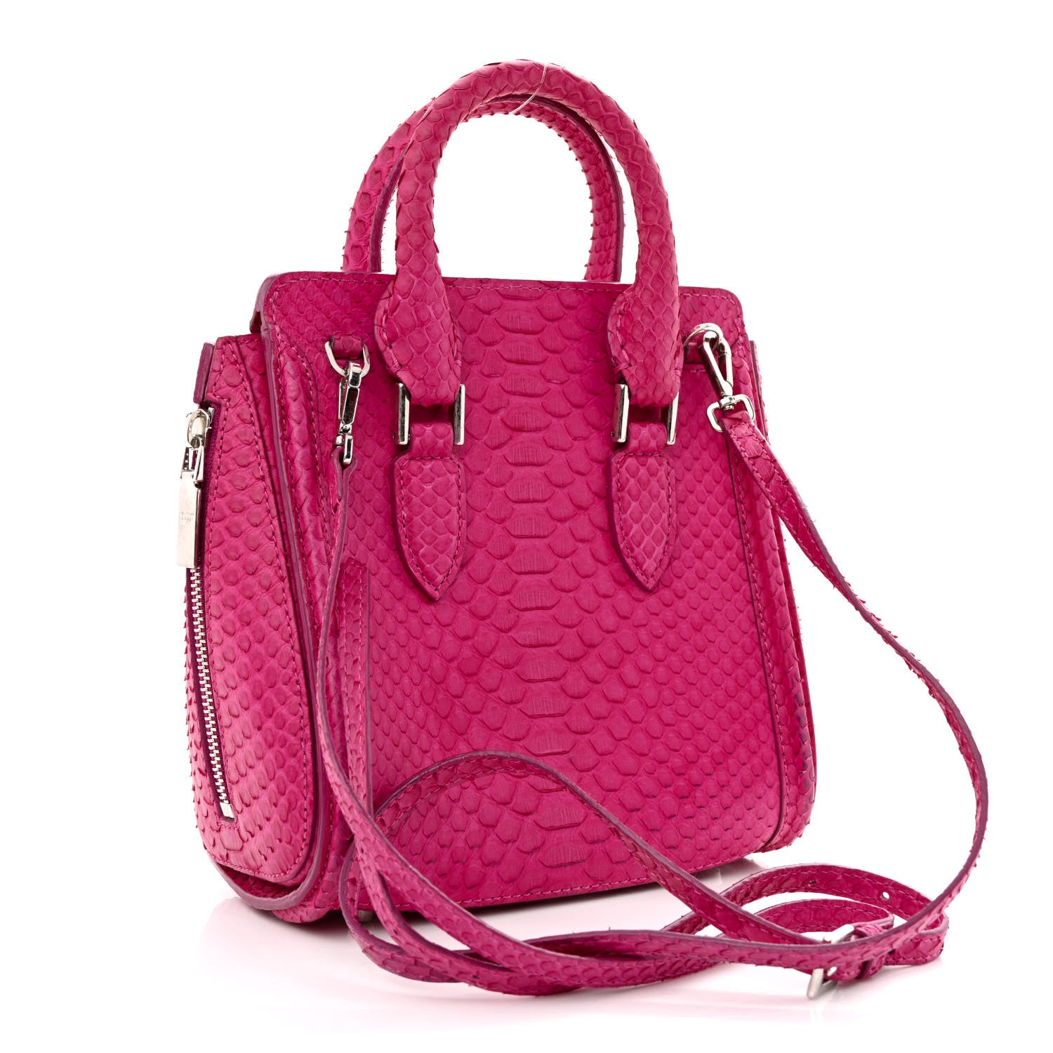 Alexander McQueen Snakeskin Mini Heroine Pink 3 of 11