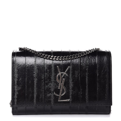Saint Laurent Glossy Eelskin Small Monogram Kate Satchel Black 1 of 7