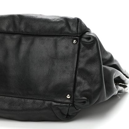 Chanel Lambskin Lax Accordion Hobo Black 10 of 10