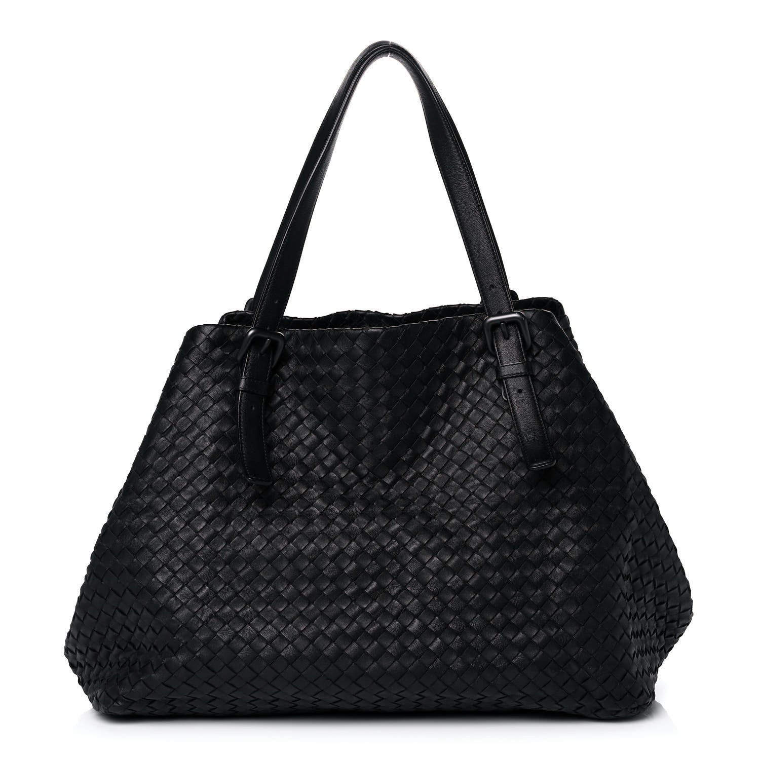 バッグ Bottega Veneta Intrecciato Leather Tote Small Intrecciato Zipped Tote in BLACK | Bottega Veneta® US