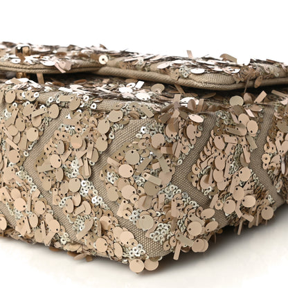 Chanel Sequins Chevron Medium Flap Gold 12 of 16