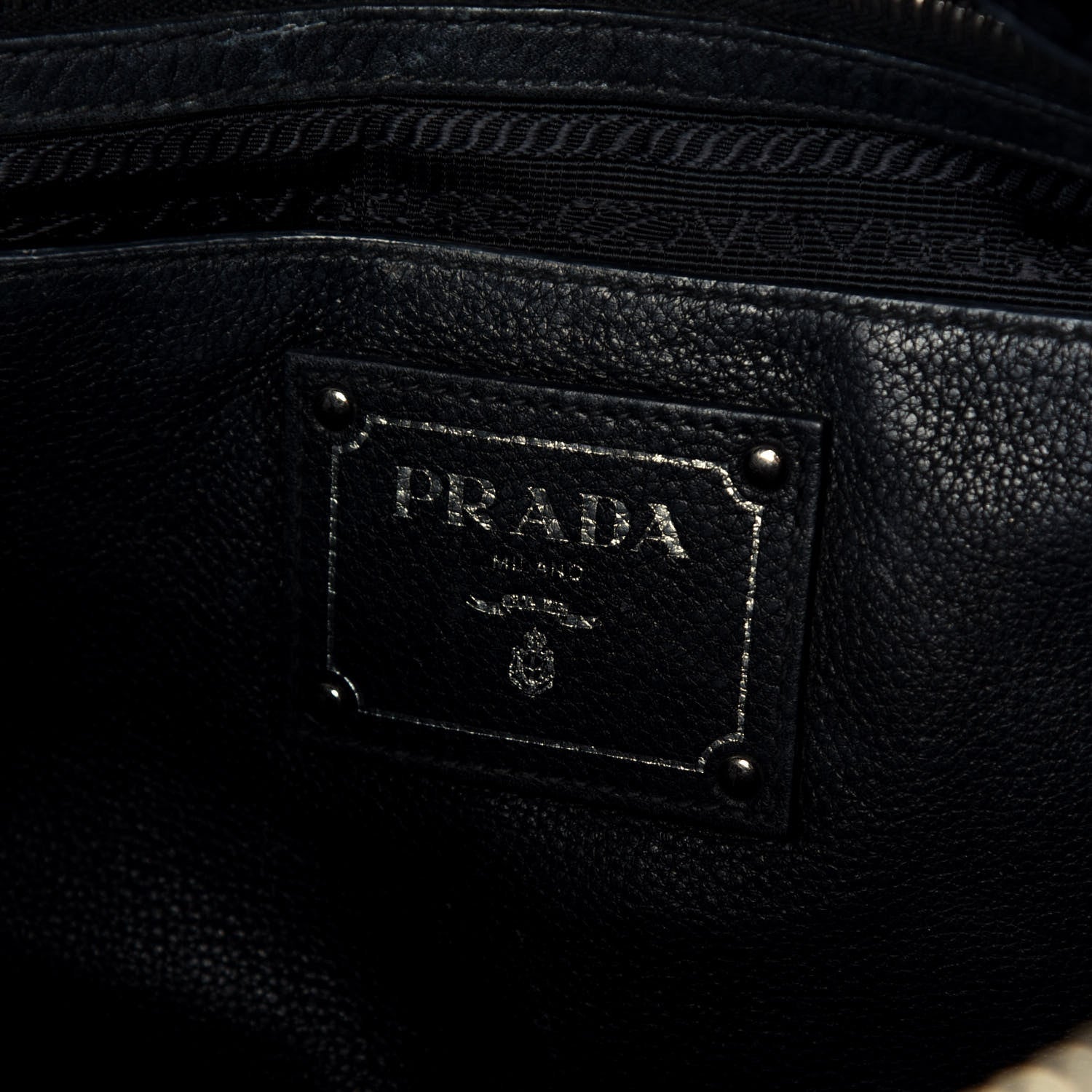 Prada Vitello Daino Top Handle Tote Black 9 of 39