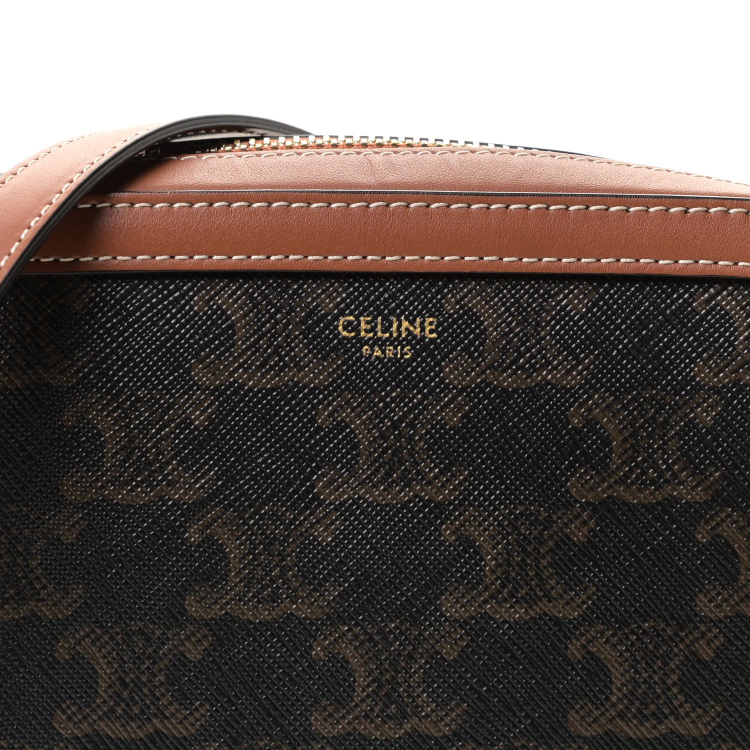 Celine Triomphe Canvas Small Camera Bag Tan 8 of 11