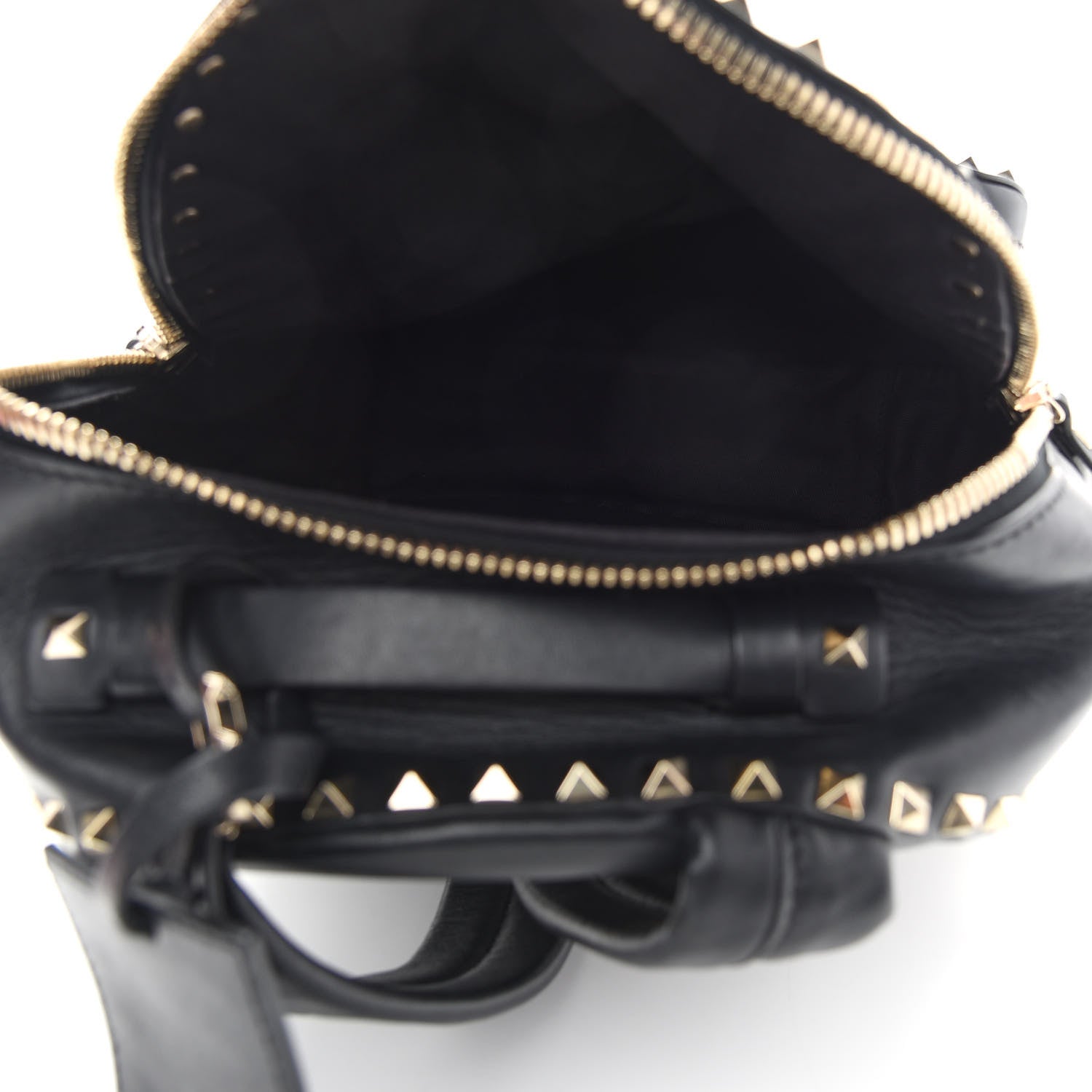 Valentino Garavani Calfskin Medium Rockstud All Over Backpack Black 5 of 8