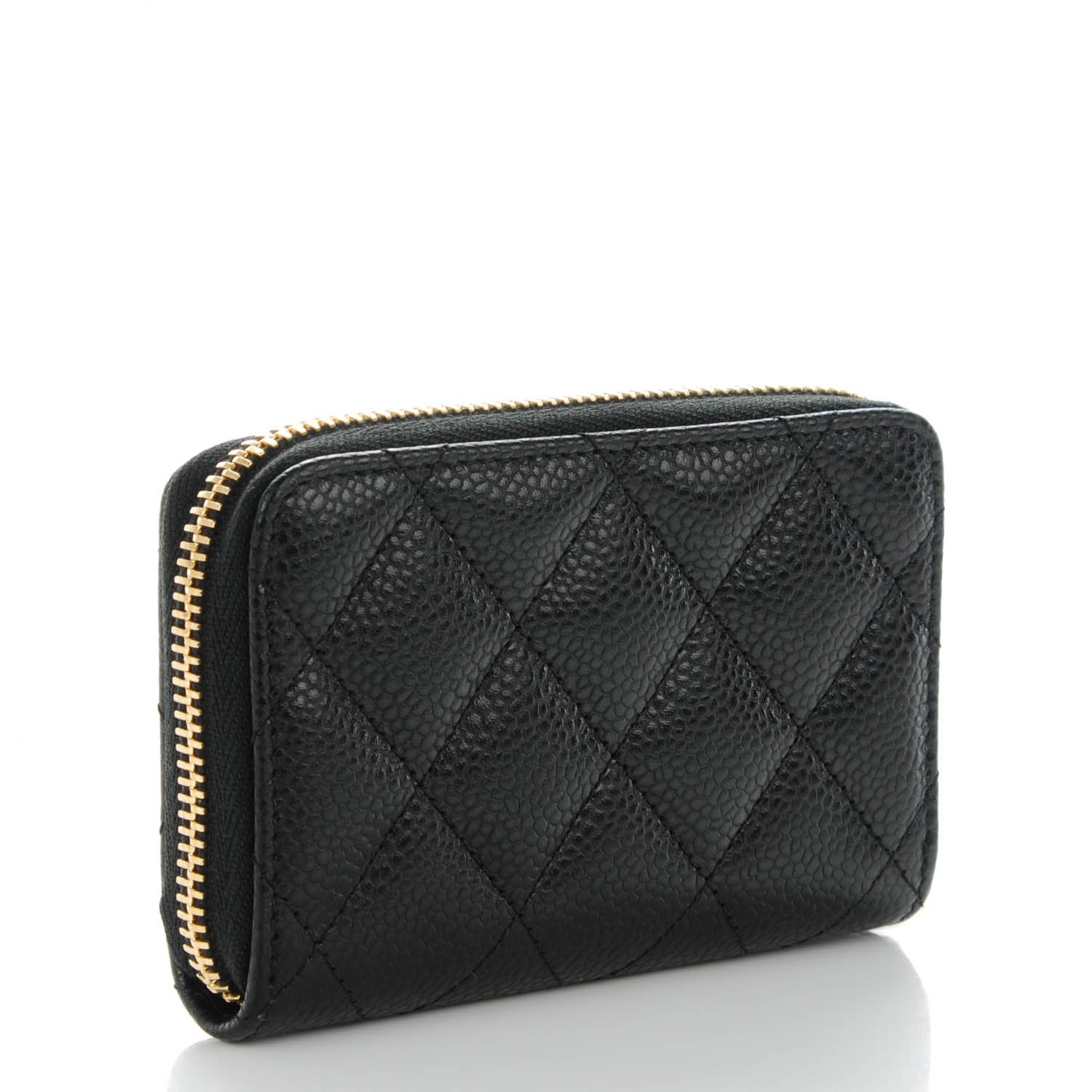Chanel Caviar Quilted Zip Coin Purse Black 7 of 11