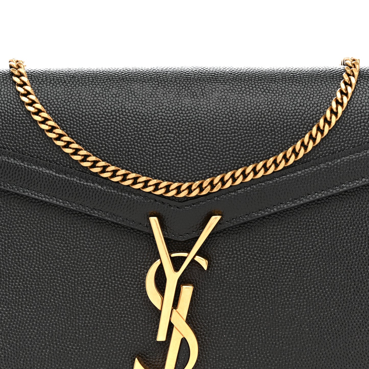 Grain De Poudre Monogram Cassandra Chain Wallet Black