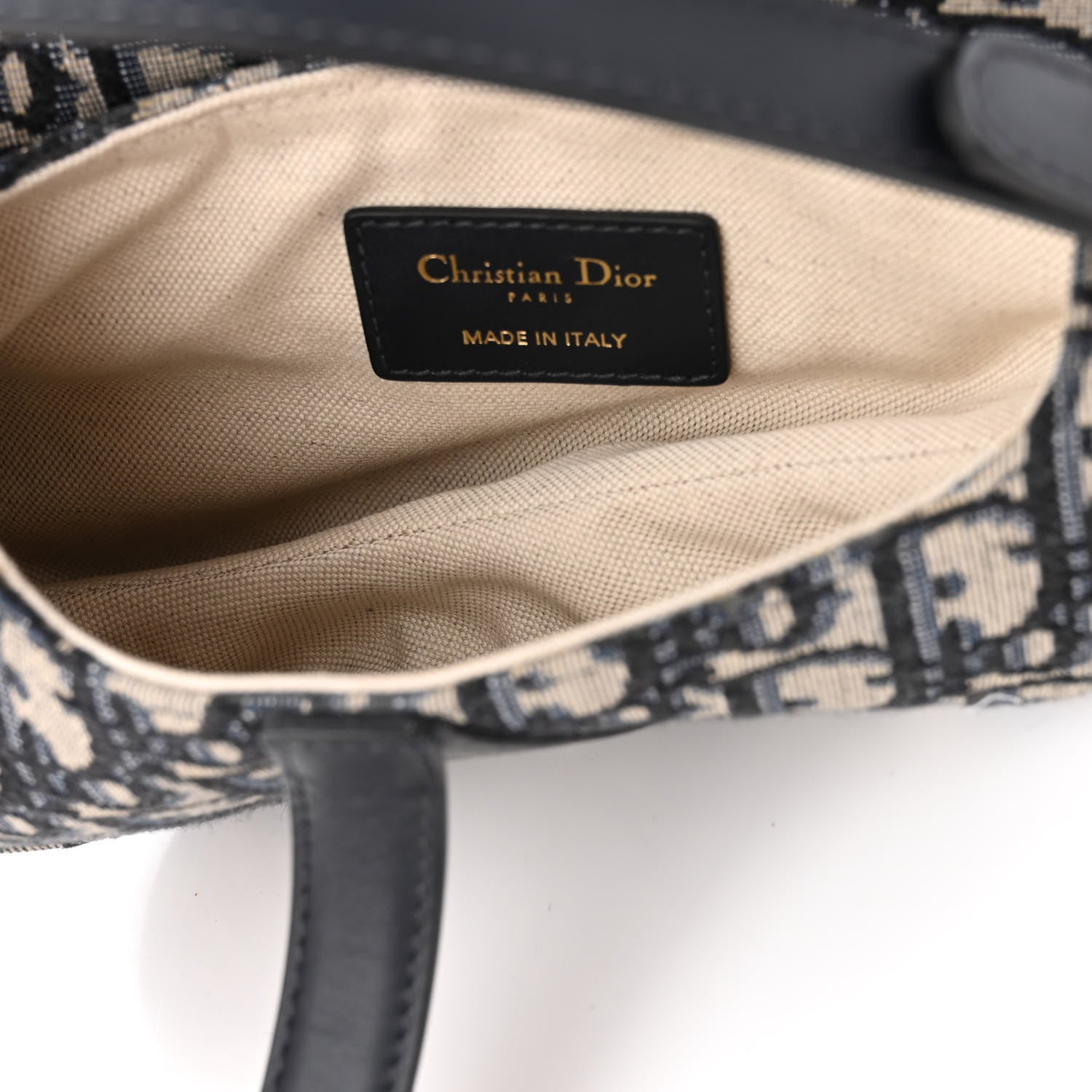 Christian Dior Oblique Mini Saddle Bag Blue 5 of 11
