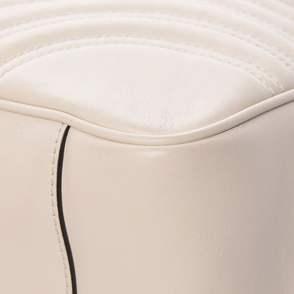 Gucci Calfskin Matelasse Large GG Marmont Shoulder Bag Mystic White 6 of 13