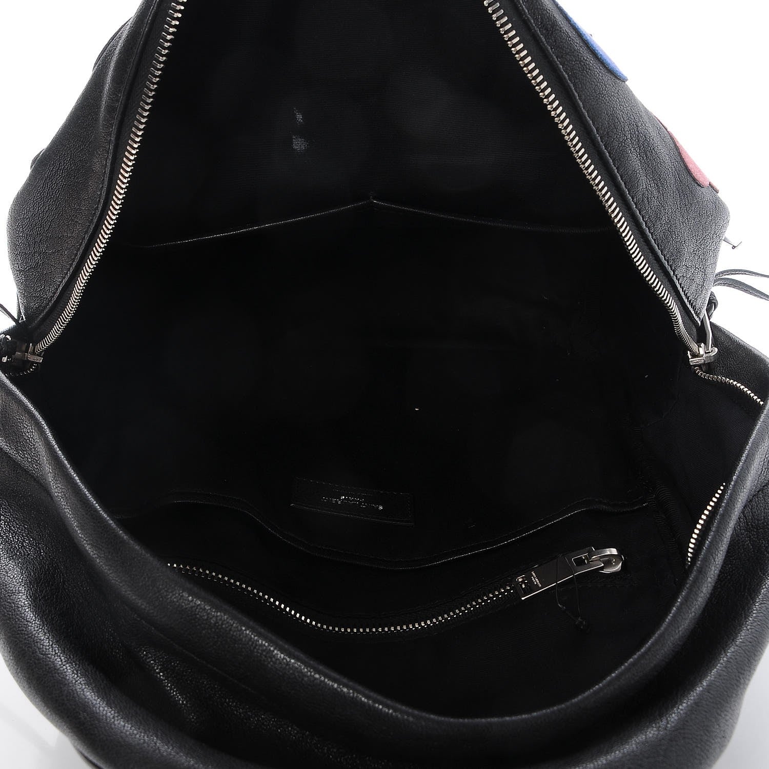 Saint Laurent Sheepskin Mini Love Appliqué City Backpack Black 8 of 8