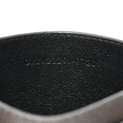 Saint Laurent Grain De Poudre Matelasse Chevron Monogram Credit Card Case Storm 7 of 7