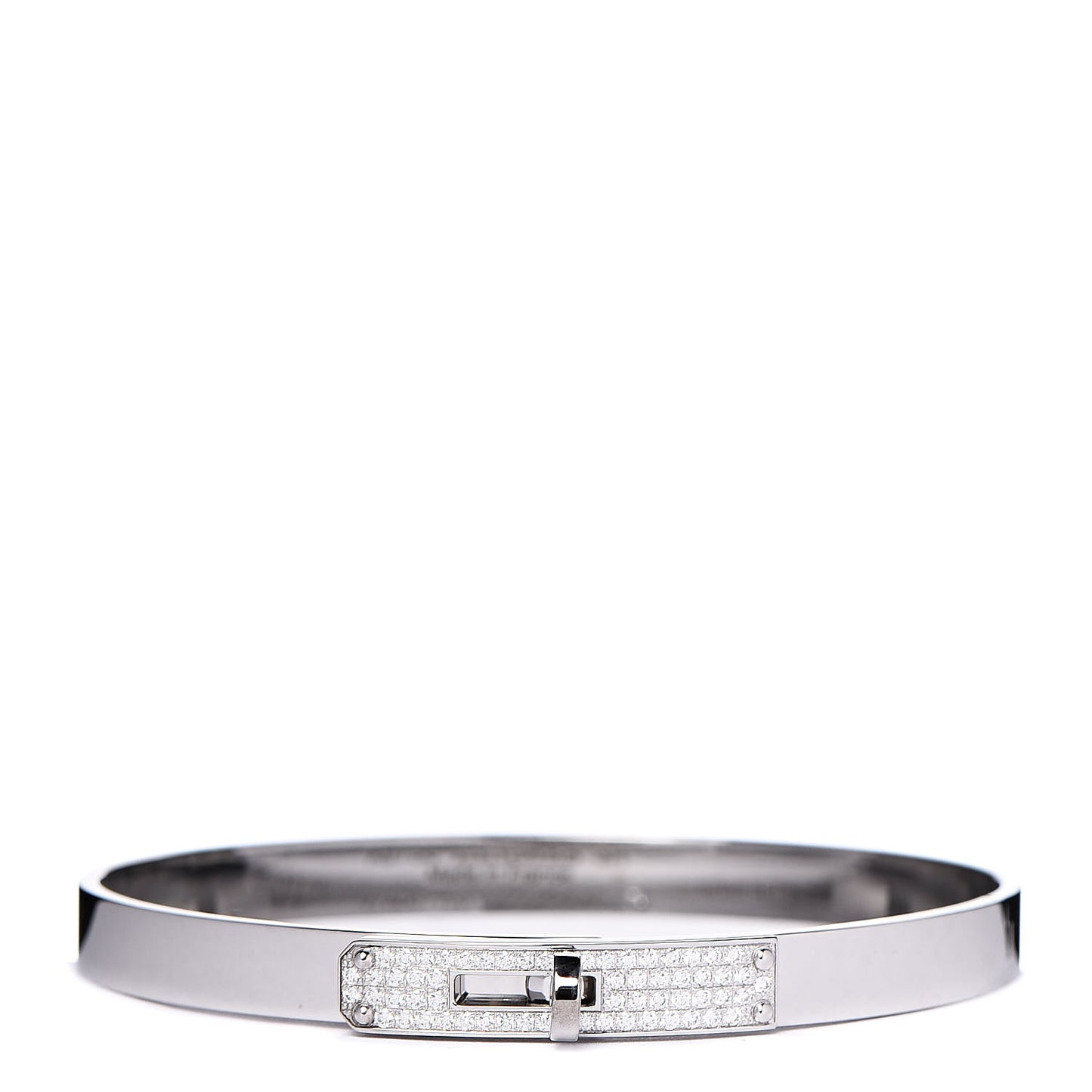 18K White Gold Diamond PM Kelly Pave Bracelet SH