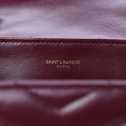 Saint Laurent Calfskin Y Quilted Monogram Small Loulou Chain Satchel Palissandre 7 of 10