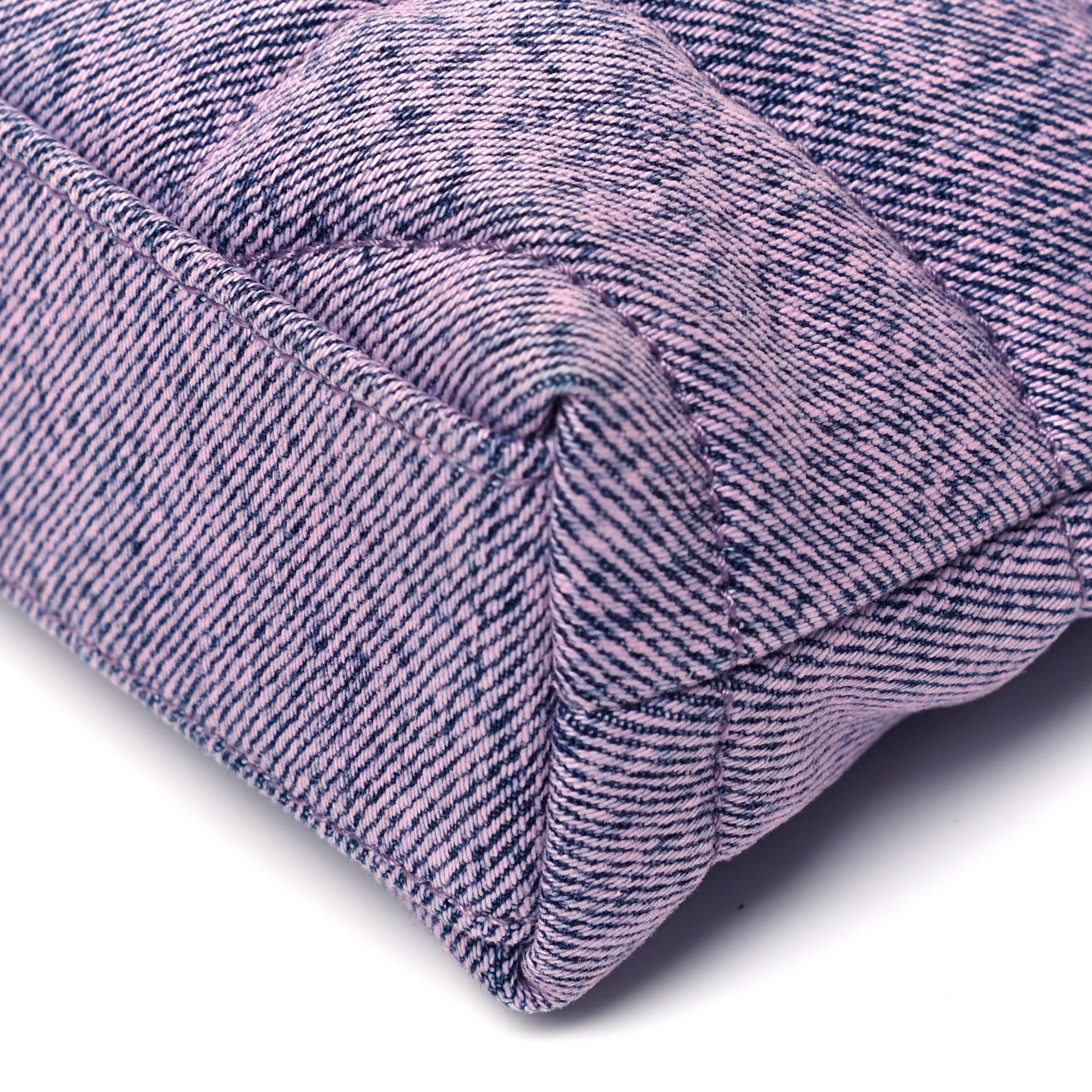 Saint Laurent Denim Quilted Loulou Puffer Monogram Pouch Clutch Bleached Lilac 9 of 9