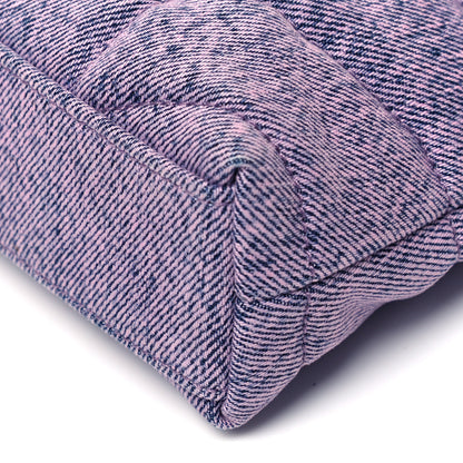 Saint Laurent Denim Quilted Loulou Puffer Monogram Pouch Clutch Bleached Lilac 9 of 9