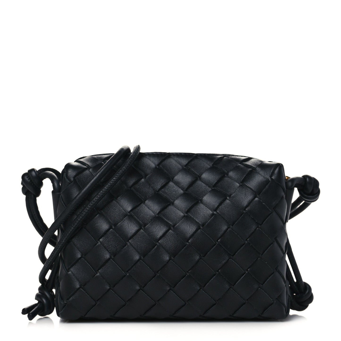 Nappa Intrecciato Mini Loop Camera Bag Black