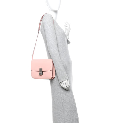 Celine Smooth Calfskin Medium Classic Box Flap Bag Pink 2 of 14