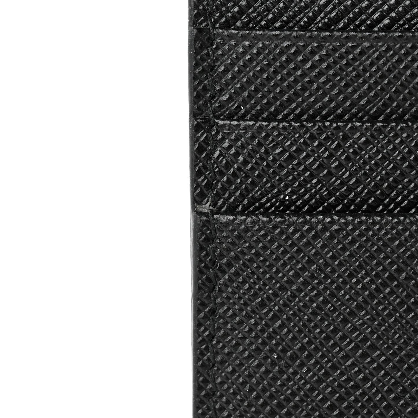 Saffiano Metal Card Holder Compact Wallet Black