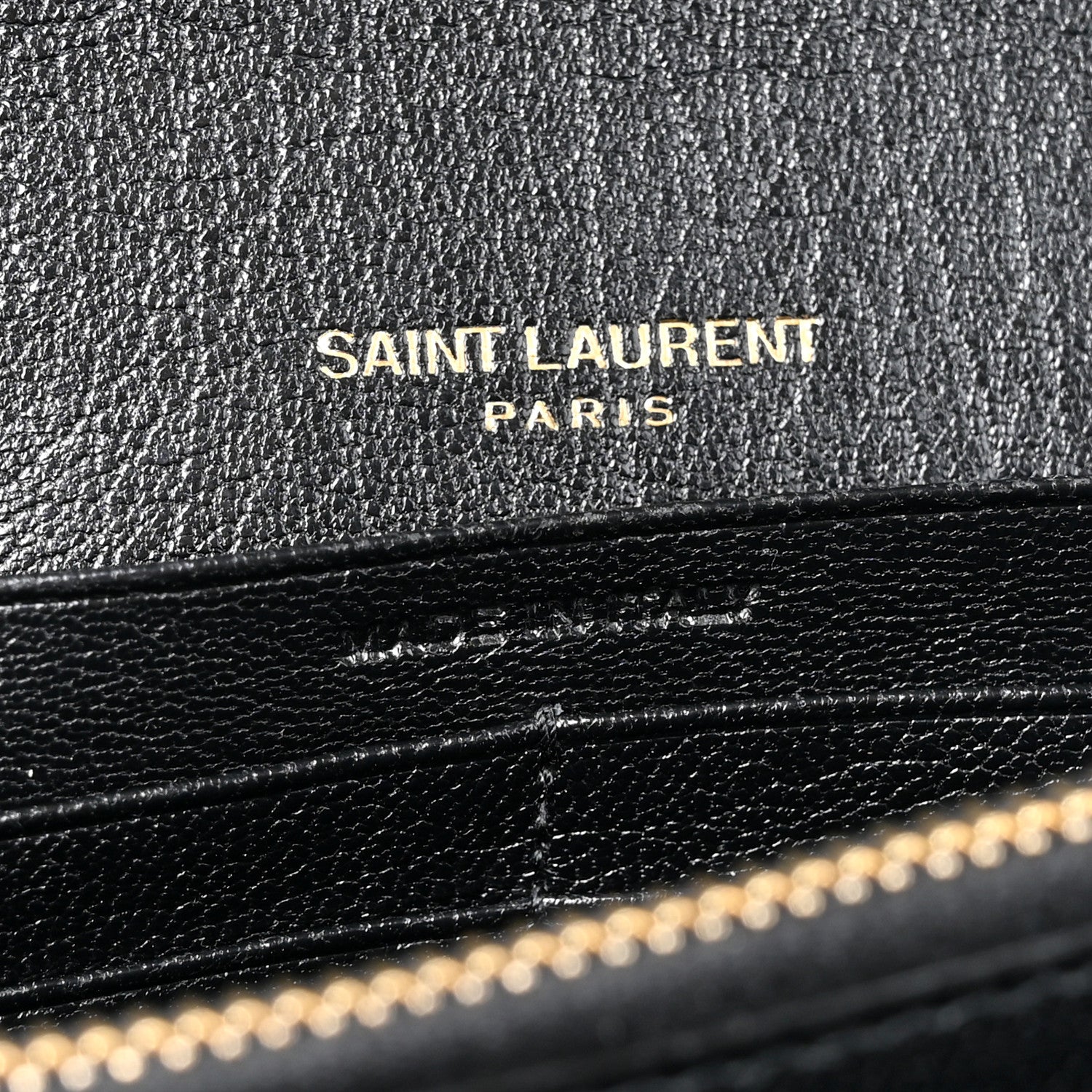 Saint Laurent Lambskin Diamond Quilted Becky Chain Wallet Black 6 of 13
